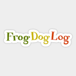 Frog Dog Log - Logo Sticker